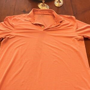 Southern Tide Orange Striped Polo Shirt